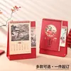 Caderno de Artesanato Calendário 2026 Ano do Cavalo Estilo Vertical Calendário de Escritório com Estampagem Dourada Perolada e Eletrogravação Logo Personalizado