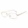 Gafas de Sol Rectangulares Pequeñas con Marco de Personalidad Estilo Influencer de Tiktok Ins Metálicas Metálicas Retro Forma Cóncava de Moda para Mujer