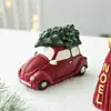 Decoración Navideña Transfronteriza Resina Mini Árbol de Navidad Buzón Casa de Nieve Adornos de Escritorio Escena Navideña Decoración Regalo de Navidad