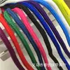 En stock 5 mm cuerda redonda sólida de poliéster de colores cuerda para la cintura cuerda para sombrero cordón accesorios para la ropa cuerda tejida venta al por mayor