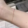 Pulsera de Cuerda Trenzada Roja con Mini Diamante Burbuja, Compacta y Exquisita, Mismo Estilo que Xiaohongshu, Joyería Versátil de Diseño Apilable para Mujer