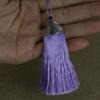 Nuevos accesorios DIY de alta calidad borla de rayón Xizang aleación de plata tapa de boca de pez borla capuchón plano Xiangyun oreja colgante