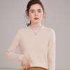 Suéter de Cashmere Pronto para Vestir Linha de Frente Feminino Gola Alta Enrolada Outono e Inverno Suéter Camisa Base Look Emagrecedor Top Quente Novo Estilo Outono e Inverno