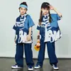 Ropa de moda hip hop para niños traje de camisa hip hop niños y niñas ropa de actuación hiphop marca de moda infantil 61 ropa de actuación