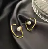 Pendientes de Perla Estilo Francés de Doble Uso, Aretes Creativos con Forma de G, Diseño Minimalista de Ear Cuff, Accesorios para Orejas de Moda de Nicho