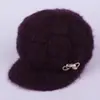 Gorro Daifa Invierno de Abuela Gorro para Madre de Mediana Edad y Mayor Forrado de Felpa Engrosado Cálido Gorro de Lana Tejido a Mano Resistente al Frío
