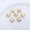 Pingente Coração de Renda Banhado a Ouro 14K Pingente Pequeno em Forma de Coração Pêssego Dourado Claro Feito à Mão DIY Acessórios para Pulseira Brincos