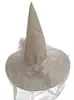 Sombrero de Mago Cosplay para Fiesta de Halloween Malla Transparente Telaraña Sombrero de Bruja Accesorios para Actuación en Escenario