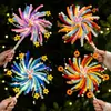 Festival de Mediados de Otoño Cascabel Molinillo de Viento Fuegos Artificiales Giratorios Linterna de Flores Luminosa de Mano para Niños Materiales Hechos a Mano DIY