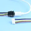 Conector hembra tipo C con cable, hebilla ovalada, núcleo de cable multicolor, transmisión de datos USB-C, interfaz de carga rápida inversa