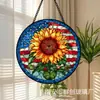 Venda Quente Transfronteiriça Bandeira Americana Colorida Disco Vidro Peitoril da Janela Varanda Pegador de Sol Decoração de Jardim Pingente