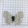 Vendas Diretas de Fábrica Patches de Tecido com Strass Estilo Borboleta 3D Acessórios de Cabelo Acessórios para Sapatos e Roupas Enfeites Flores para Sapatos Acessórios de Presilha de Cabelo