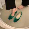 Zapatos Retro Franceses de Terciopelo con Lazo para Mujer 2024 Nuevos Zapatos de Abuela Suaves de Suela Blanda con Punta Cuadrada de Gama Alta