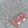 Redanco nuevo 5D relieve explosiones flor de tulipán concha luz pegatinas de uñas estéreo pegatinas de uñas He-1021