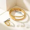 Pulsera y Anillo de Moda Europeos y Americanos Transfronterizos Amazon Más Vendidos Personalidad Geométrica Hueca Asimétrica Set