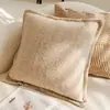Capa de Almofada Decorativa Vintage Retro de Pelo de Coelho Bolha Cor Creme para Sofá de Sala de Estar, Cama, Janela de Canto, Almofada Lombar