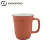 Venta al por mayor de fábrica Macarrón Taza de cerámica colorida Logo colorido Personalizada Simple Clásica Taza de café de cerámica