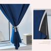Cortinas Totalmente Opacas, Cinta Mágica Sin Taladro, Cortina Divisoria para Casa de Alquiler, Cortina Corta Adhesiva para Bloquear Ventana Pequeña de Ventana Saliente en Dormitorio