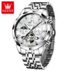 Reloj Oris para Hombre de Dropshipping Reloj Mecánico Totalmente Automático Luminoso de Gama Alta Hueco Calendario Perpetuo Reloj para Hombre Reloj para Hombre