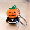 Chaveiro de caveira de abóbora de natal pingente fantasma luminoso chaveiro de caveira de halloween