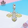 Efule Estilo Europeo y Americano Nueva Abeja S925 Plata Esterlina DIY Dama Collar Colgante Zircón Movible Directo de Fábrica
