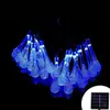 Cadena de Luces Solares LED Forma de Gota de Agua Impermeable para Exteriores Balcón Patio Iluminación de Burbujas Decoración Navideña Cadena de Luces