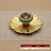 Quemador de Incienso de Color Vidrio con Soporte para Incienso para Ofrenda a Buda, Adorno de Loto al por Mayor, Base para Quemador de Incienso en Casa, Soporte para Incienso