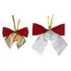Lazo de Navidad Brillante Nuevo Flocado Transfronterizo Decoración DIY de Escena Festiva Lazo para Árbol de Navidad