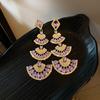 Aretes Colgantes de Mariposa de Circonita Aguja de Plata para Mujer Niche Elegantes Aretes Combinables Niche de Lujo Ligero Aretes Niche de Alta Gama