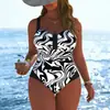 Estilo Nuevo Transfronterizo Europeo y Americano para Mujer Comercio Exterior Bikini Ajustado Aspecto de Alta Gama Cubre Imperfecciones Adelgazante Traje de Baño de una Pieza para Vacaciones en la Playa