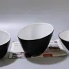 Restaurante de hot pot preto e cinza, prato de molho de duas ou três grades, prato de tempero para sushi e churrasco japonês, tigela pequena especial de melamina