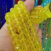 Cristal de vidro flat bead roda beads DIY acessórios de jóias contas soltas 4mm um 12mm talão cortina pulseira material atacado tira