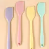 Raspador de silicona integrado herramienta para hornear raspador de silicona resistente a la temperatura espátula para pastel de crema cuchilla de hornear raspado de crema