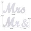 Letras de San Valentín para Sr. y Sra., manualidades, regalos de boda, decoración de madera para el hogar, letras con purpurina dorada.