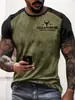 Nueva Estación Independiente de Amazon Nueva Tendencia Urbana Casual Europea y Americana Impresión Digital 3D Cuello Redondo Camiseta de Manga Corta para Hombre