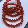 Pulseras de Ágata Roja Redondas Se Pueden Hacer Manualidades como Regalos para Amigos, Pulseras al por Mayor de Fábrica, Recuerdos de Viaje