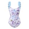Mais Vendidos em Estoque Maiô Retro Peça Única Europeu e Americano Costas Nuas Saia Florida Maiô Feminino Transfronteiriço Chiffon Saia Atacado Emagrecedor