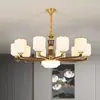6 Nuevas Lámparas Colgantes para Sala de Estar de Nogal Negro Estética Dinastía Song Villa Restaurante de Lujo Estilo Chino Luz Estilo Chino Nuevo