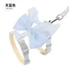 Correa para mascotas con un lindo moño, diseñada como un arnés para gatos, adecuada para paseos al aire libre, con un diseño en forma de Y para prevenir escapes, y disponible para envío internacional