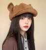 Sombrero de Pescador de Pana de Alta Calidad para Mujer, Nuevo Sombrero Casual Versátil para Cara Pequeña de Otoño e Invierno, Pequeño Fedora Multiusos