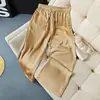 Pantalones de pierna ancha de seda de morera de ocho colores, resistentes a las arrugas, no necesitan planchado, nuevo estilo de verano, pantalones rectos de seda de corte holgado