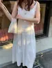 2026 estilo coreano chic de verano nuevo diseño de moda ins vestido largo sin mangas plisado