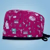 Gorro Quirúrgico Estampado de Algodón Puro, Ajustable, para Mujeres con Cabello Largo, Gorro Cubre-Cabeza para Dentistas y Cirujanos Orales, Exportación para Hombres con Parte Superior Redonda