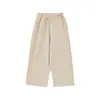 Calça Casual Infantil Wuli Bu Yi Verão Roupa Infantil Respirável Confortável Amiga da Pele Versátil Malha Solta Perna Reta Calça Longa Moderna