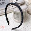 Versión coreana de diadema trenzada con cuentas, línea de pesca, diadema de cristal, máscara de maquillaje facial, pasador para el cabello, accesorios para el cabello, tocado al por mayor