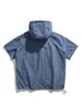 Conjunto Esportivo de Verão Nanxia Estilo Coreano Jaqueta da Moda Ampla Versátil Casual Patchwork Camisa com Capuz