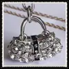 Producción de Fábrica de Llavero Personalizado Llavero de Aleación de Zinc Colgante de Bolso de Diamante Regalo Metálico Creativo Oem