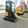 Excavadora de orugas de 1,8 toneladas exportada a Australia, miniexcavadora agrícola para huertos, microexcavadora multifuncional para el hogar CE