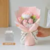 Buquê de Fios de Tricô Transfronteiriço, Rosas Simuladas Feitas à Mão, Presente de Aniversário para Meninas, Melhores Amigas, Dia dos Namorados