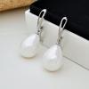 Rong Yu 2020 Nueva Moda Color Coreano Pendientes de Perla Chapados en Platino Color Destacado Clip de Oreja de Perla Sintética